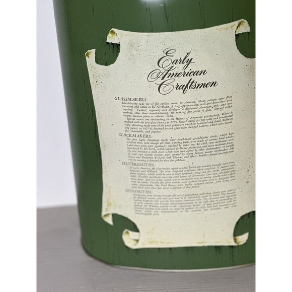 Vintage Chein Co Metal Trashcan Early American Craftsman - Picture 10 of 11